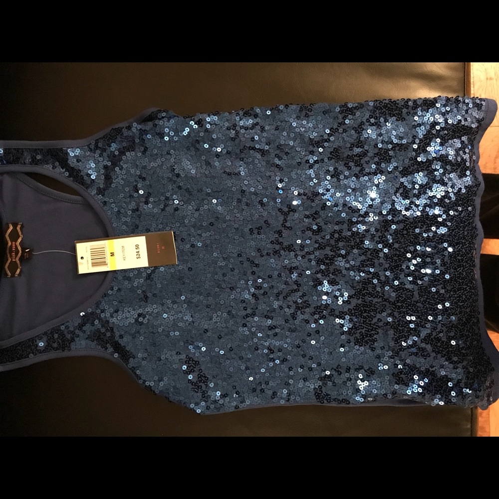 NEW W/ TAGS- Sapphire Sequin Top brand new w tags